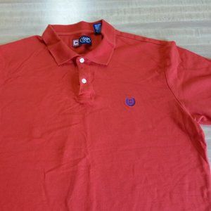 Chaps Short-Sleeved Red Polo Shirt - Large